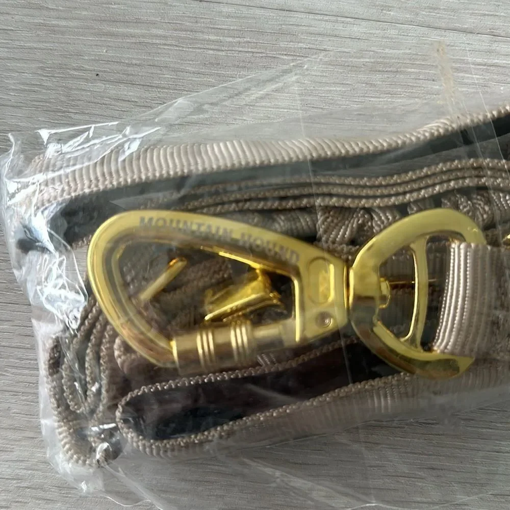 Mountain Hound Voyager Bungee Leash Tan/Gold OS NWT IN PACKAGE